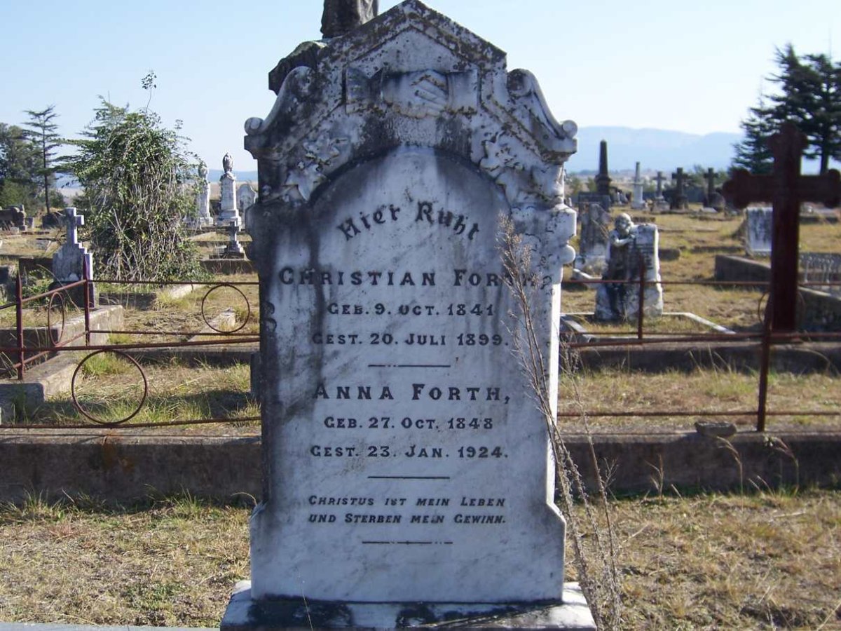 FORTH Christian 1841-1899 &amp; Anna 1848-1924