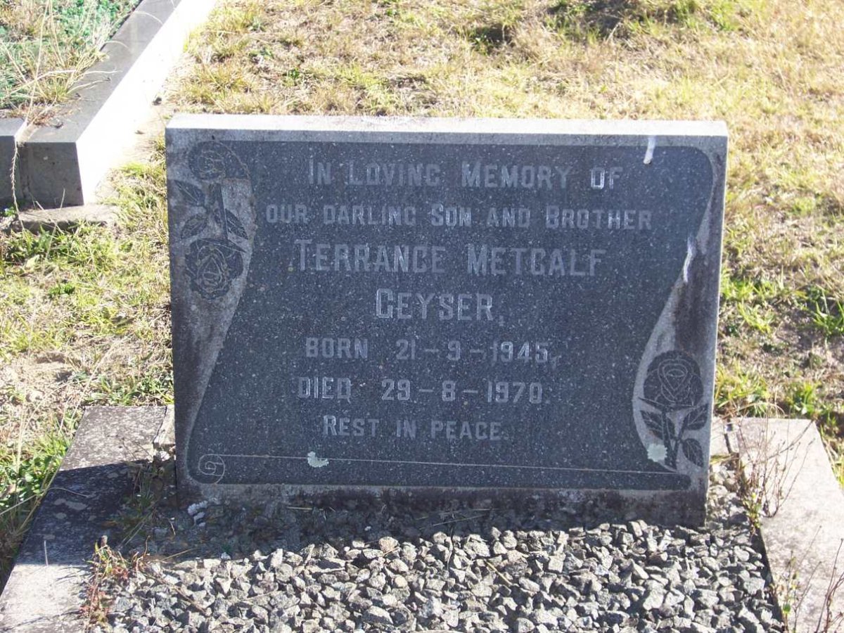 GEYSER Terrance Metcalf 1945-1970