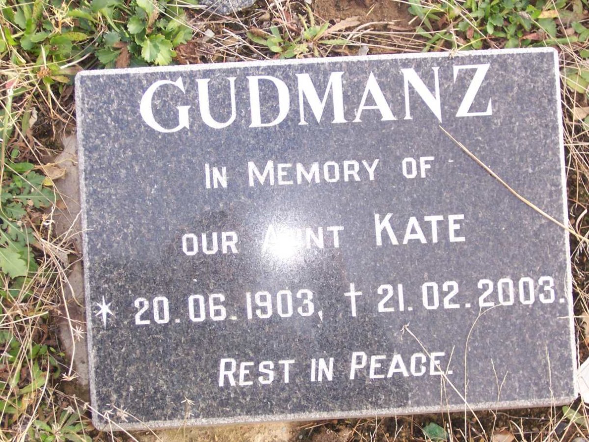 GUDMANZ Kate 1903-2003
