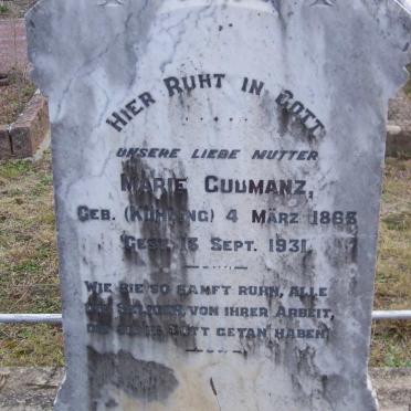 GUDMANZ Maria nee KUHLING 1863-1931