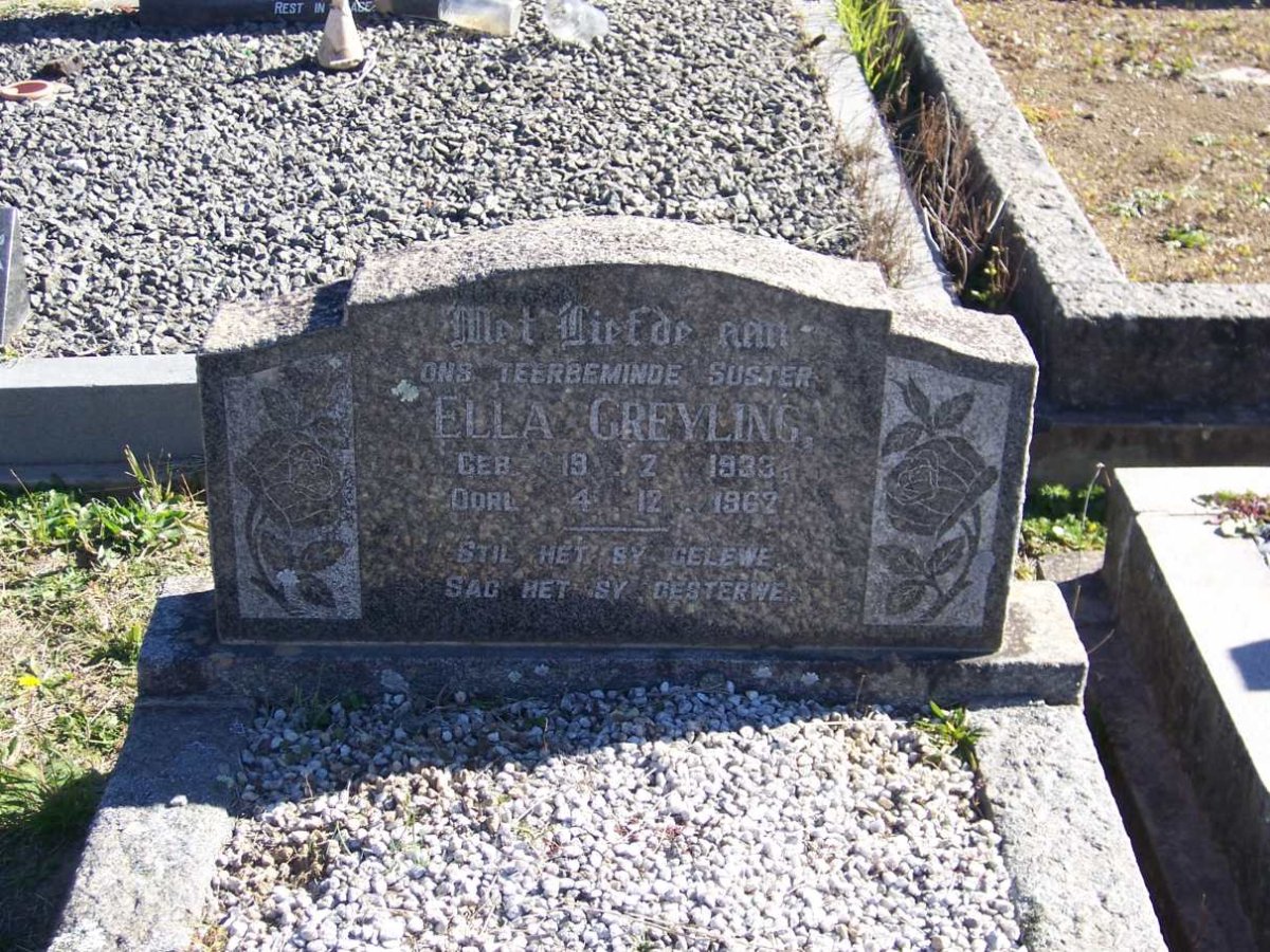 GREYLING Ella 1933-1962