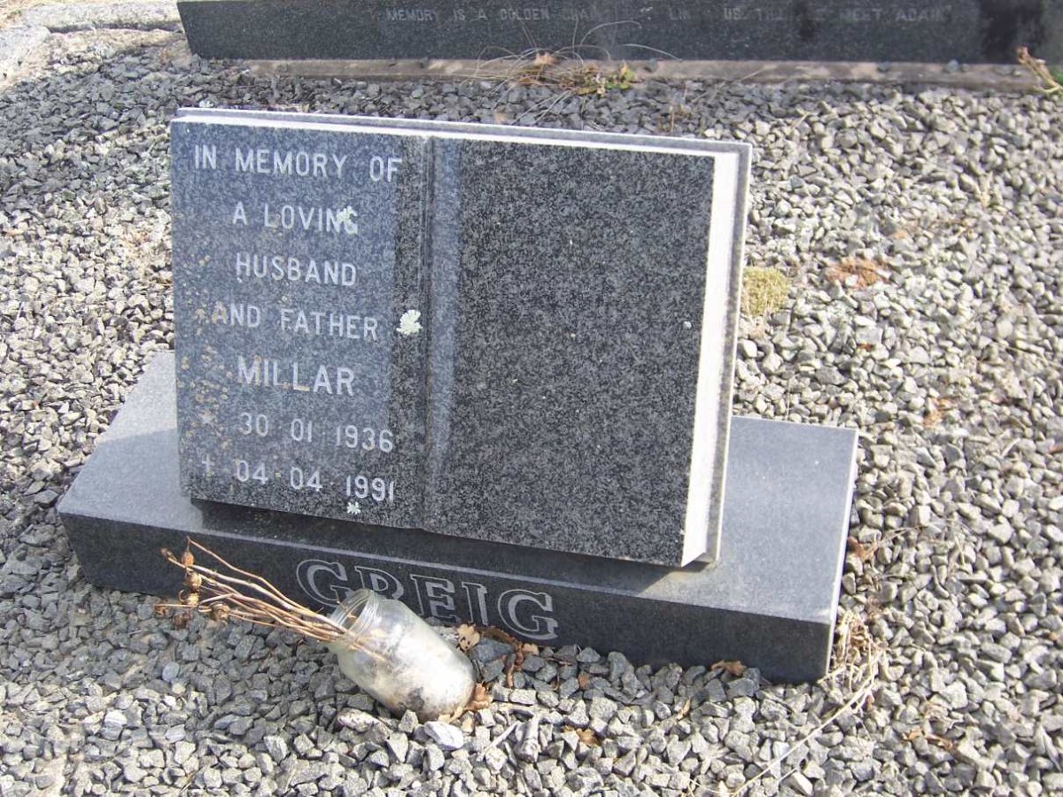 GREIG Millar 1936-1991
