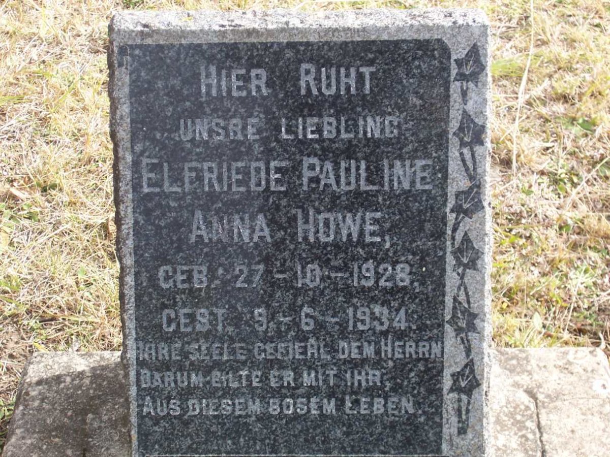 HOWE Elfriede Pauline Anna 1928-1934