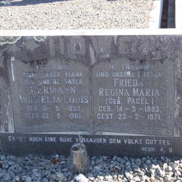 HOWE Hermann Wilhelm Louis 1884-1965 &amp; Frieda Regina Maria PAGEL 1893-1971