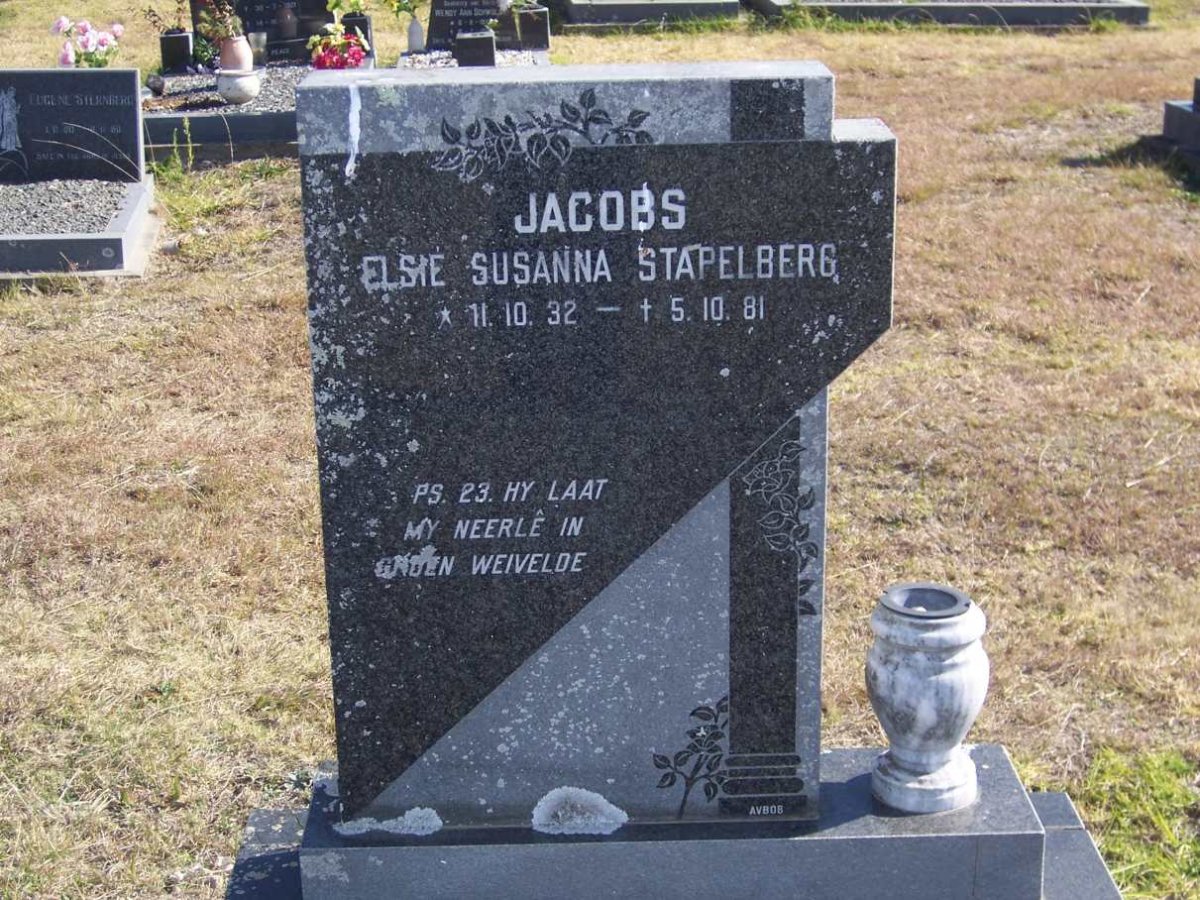 JACOBS Elsie Susanna nee STAPELBERG 1932-1981