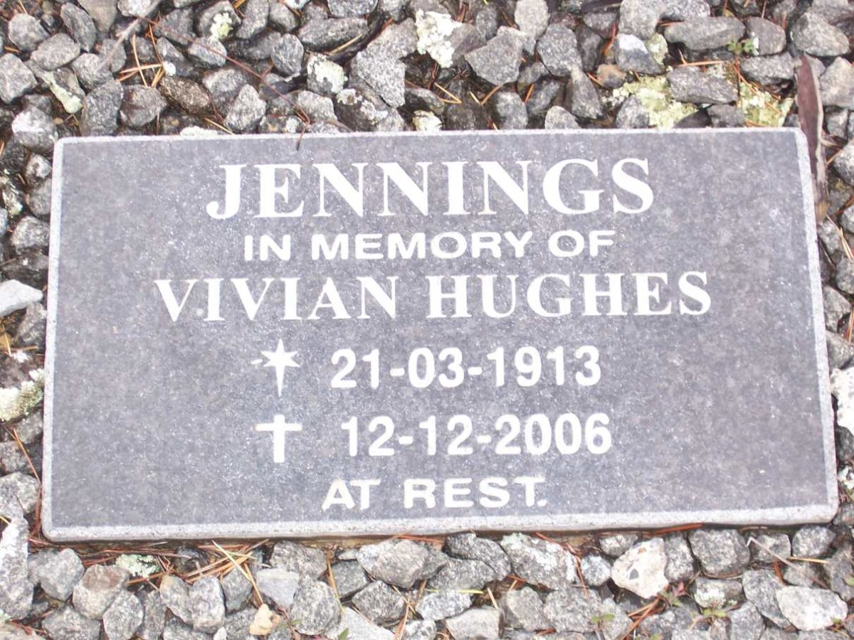 JENNINGS Vivian Hughes 1913-2006