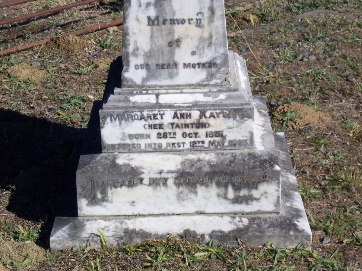 KAYSER Margaret Ann nee TAINTON 1831-1923
