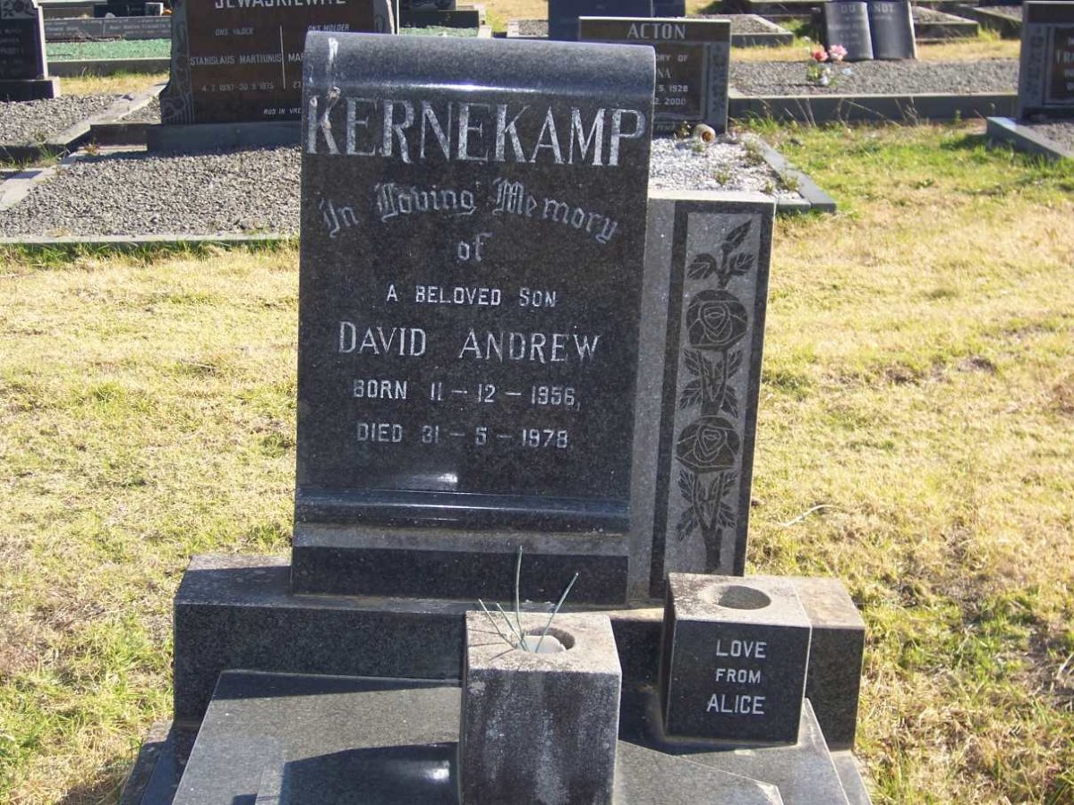 KERNEKAMP David Andrew 1956-1978