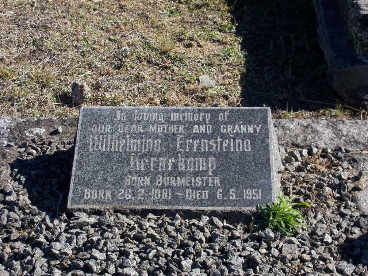 KERNEKAMP Wilhelmina Erensteina nee BURMEISTER 1891-1951