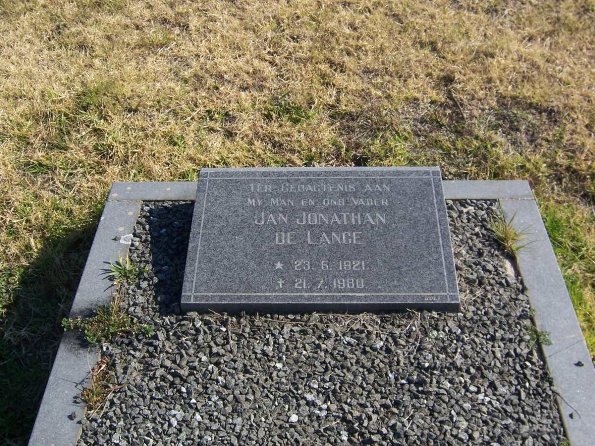 LANGE Jan Jonathan, DE 1921-1980
