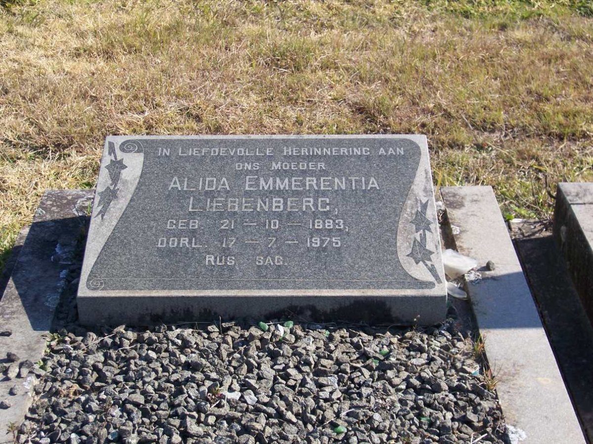 LIEBENBERG Alida Emmerentia 1883-1975