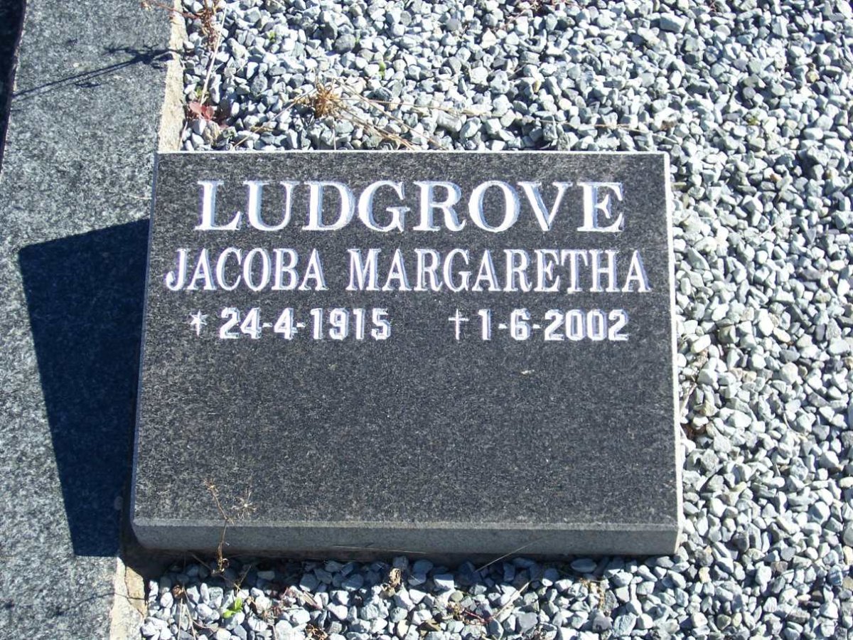 LUDGROVE Jacoba Margaretha 1915-2002