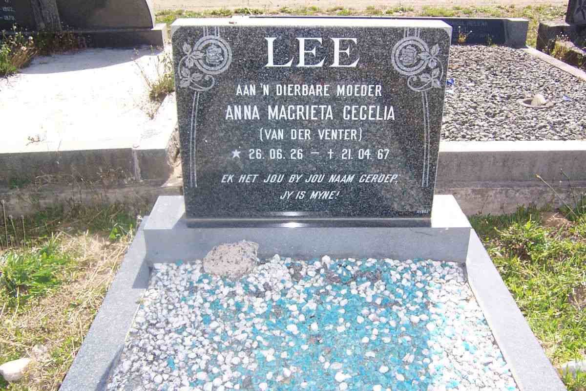 LEE Anna Magritta Cecelia nee VAN DER VENTER 1926-1967