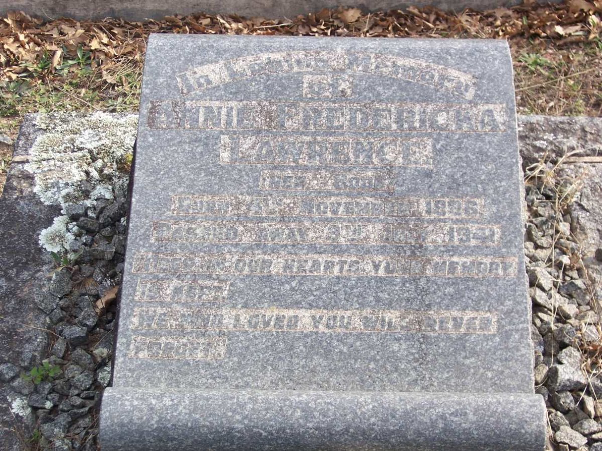 LAWRENCE Annie Fredericka nee BODE 1896-1941