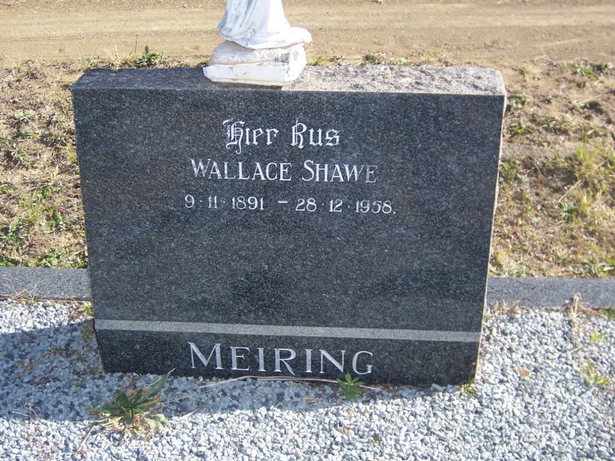 MEIRING Wallace Shawe 1891-1958