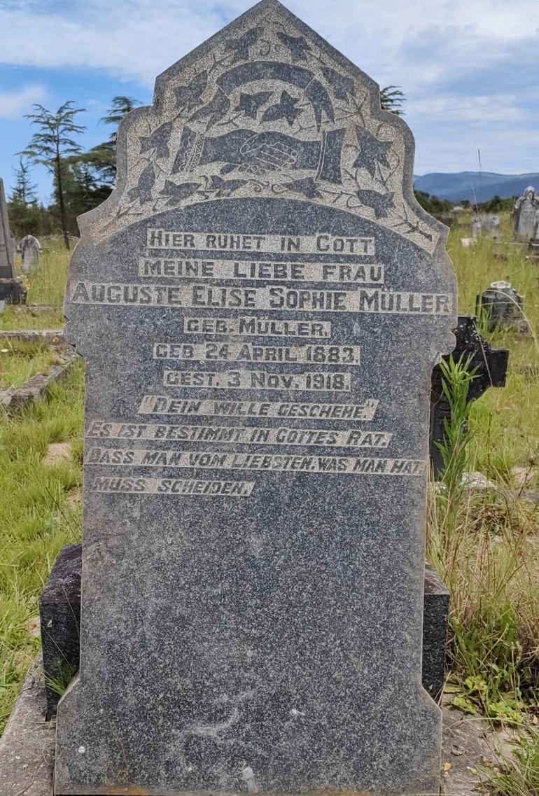 MULLER Auguste Elise Sophie nee MULLER 1883-1918