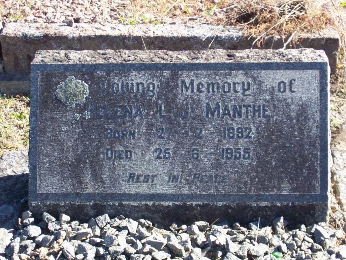 MANTHE Helena L.J. 1892-1955
