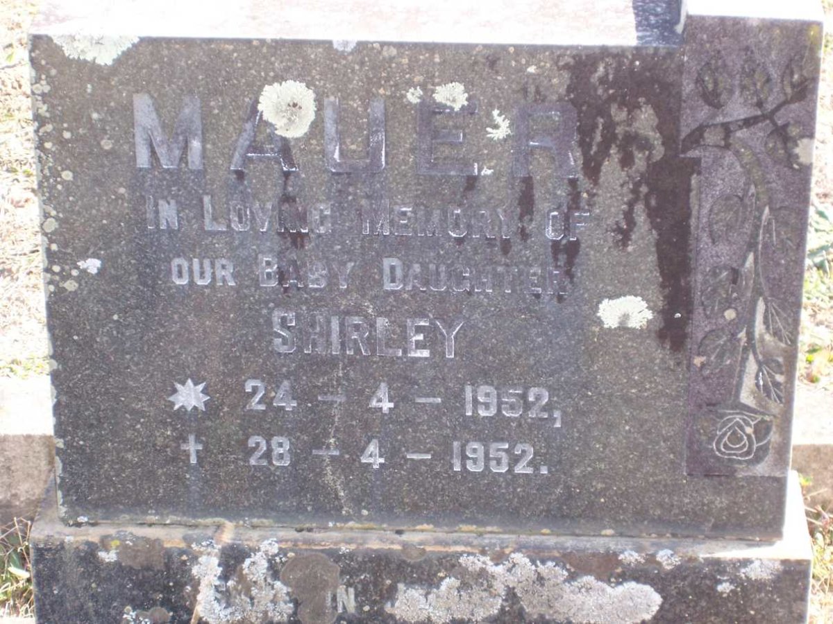 MAUER Shirley 1952-1952