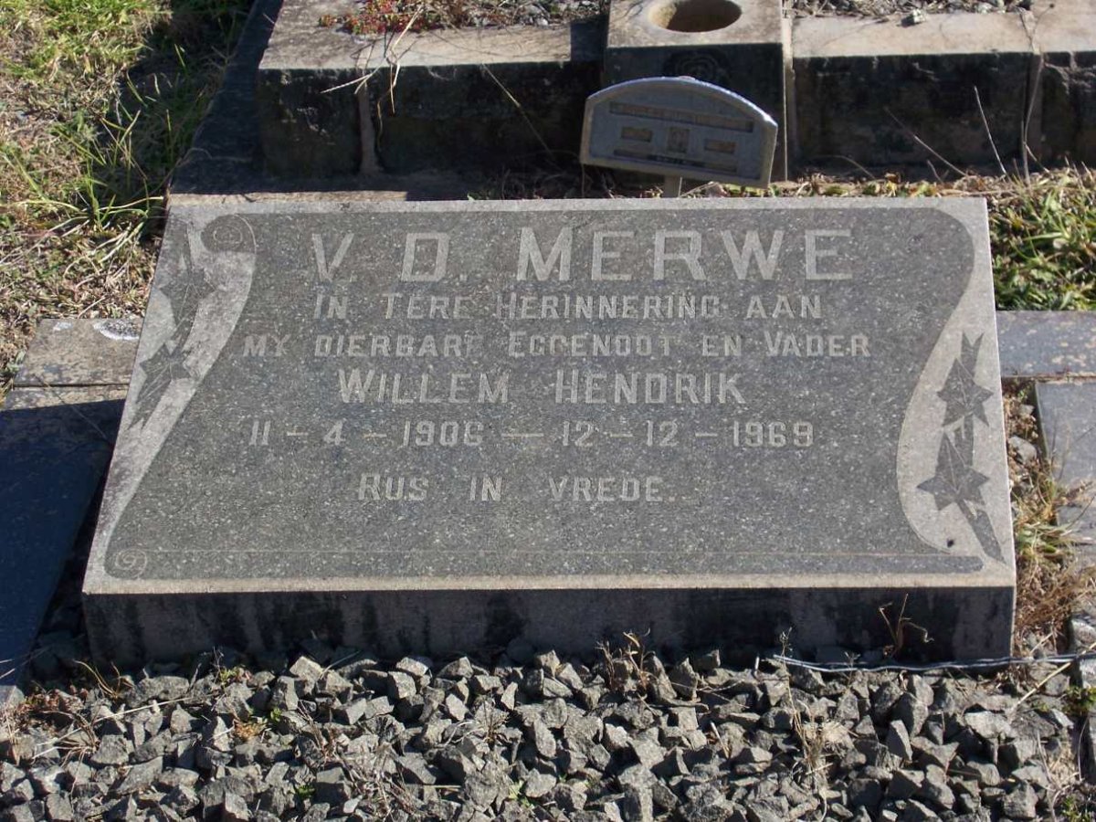 MERWE Willem Hendrik, van der 1906-1969