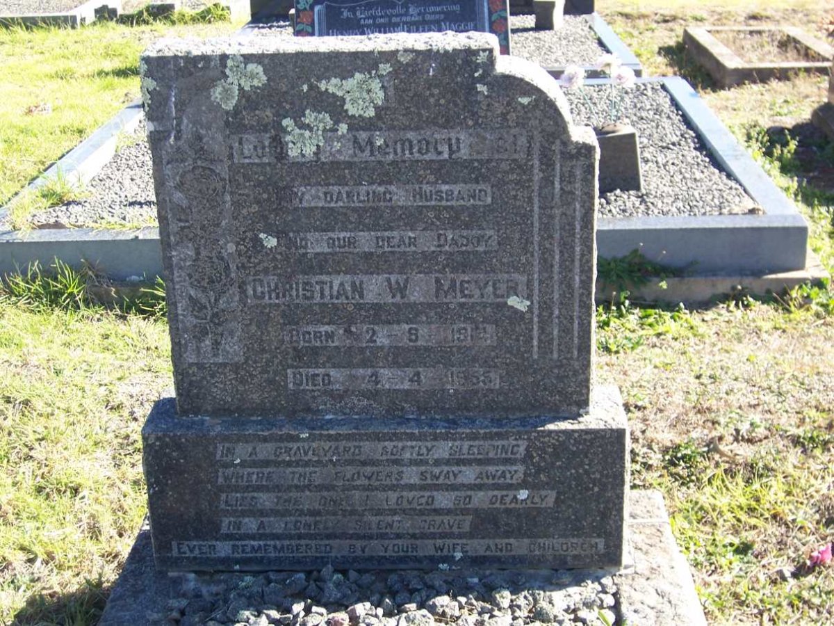 MEYER Christian W. 1914-1955