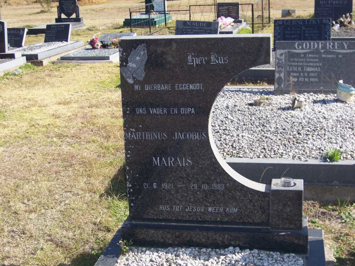 MARAIS Marthinus Jacobus 1921-1983
