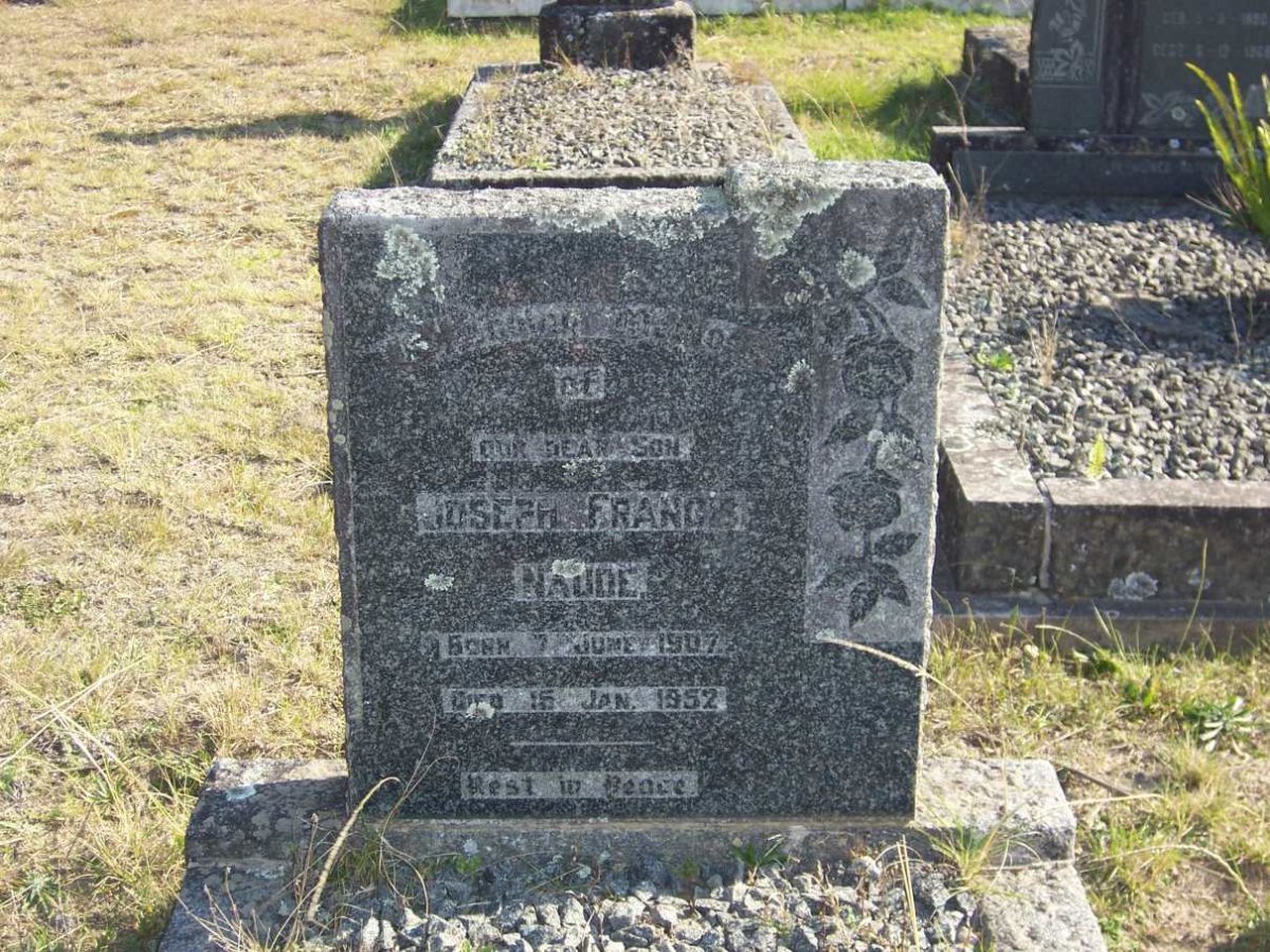 NAUDE Joseph Francis 1907-1952