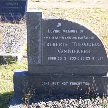 NIEKERK Frederik Theodorus, van 1893-1961
