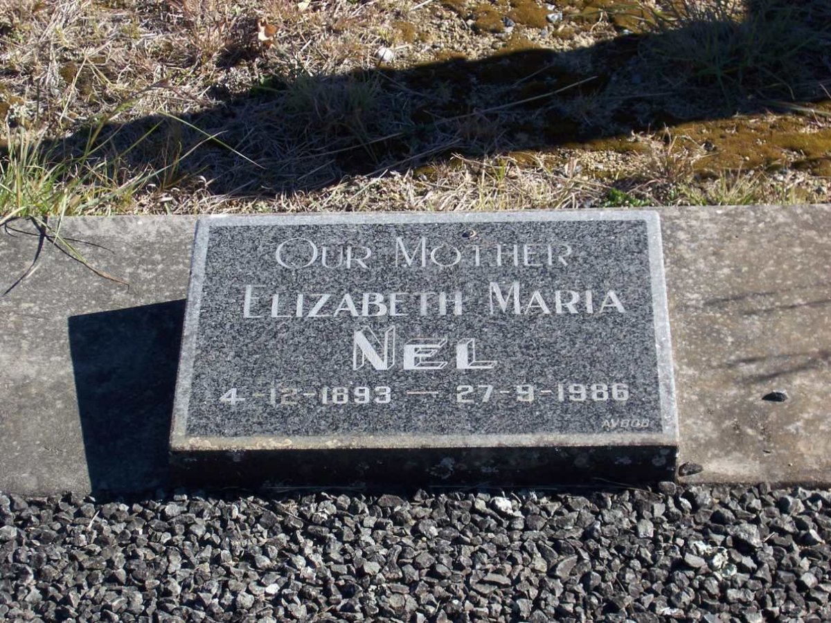 NEL Elizabeth Maria 1893-1986