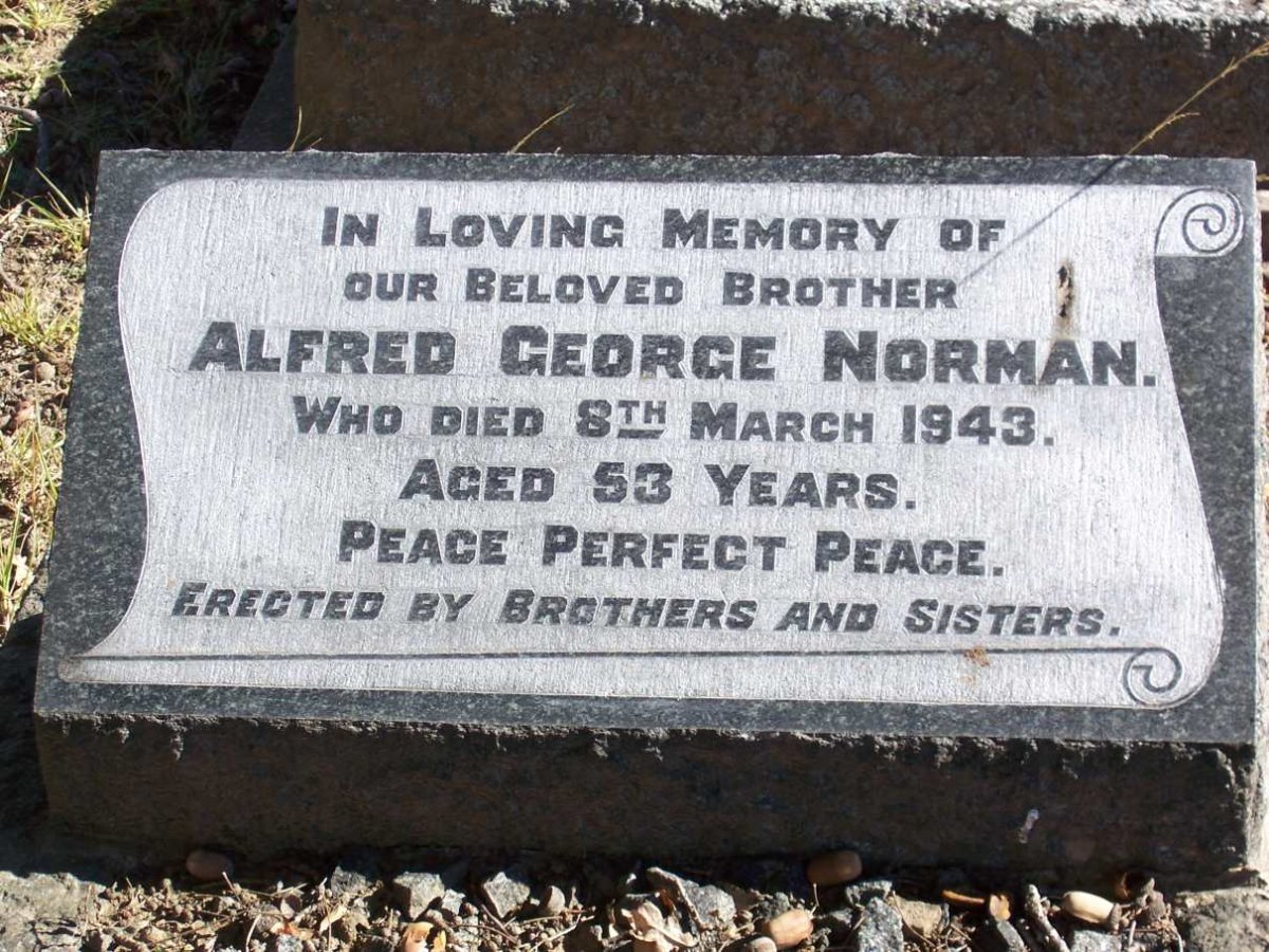 NORMAN Alfred George -1943