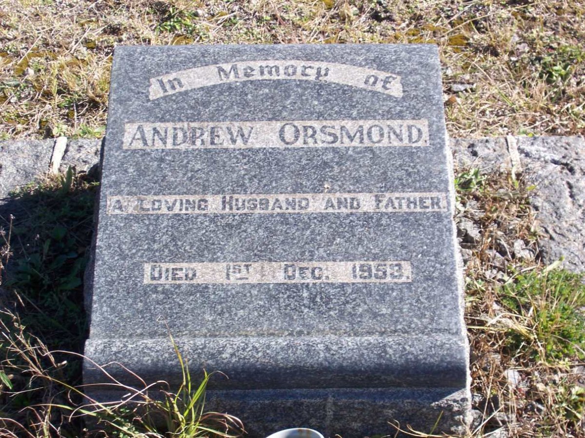 ORSMOND Andrew  -1953