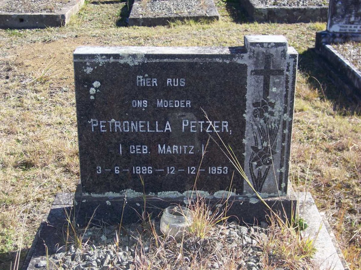 PETZER Petronella nee MARITZ 1886-1953