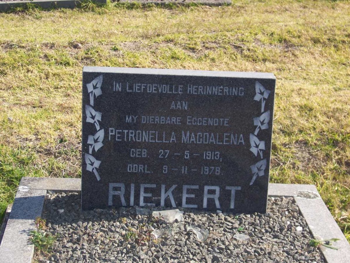 RIEKERT Petronella Magdalena 1913-1978