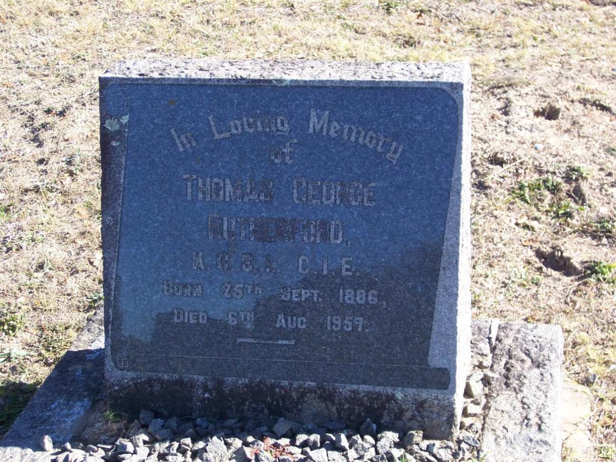 RUTHERFORD Thomas George 1886-1957