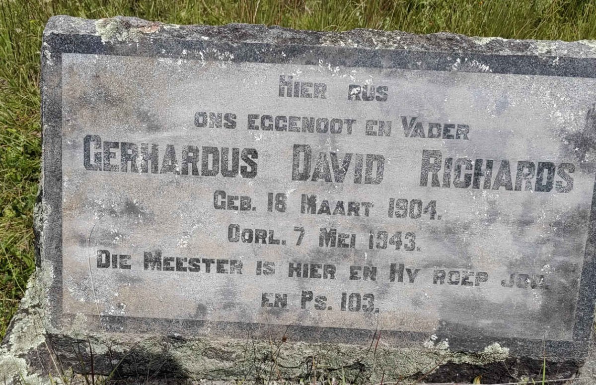 RICHARDS Gerhardus David 1904-1943