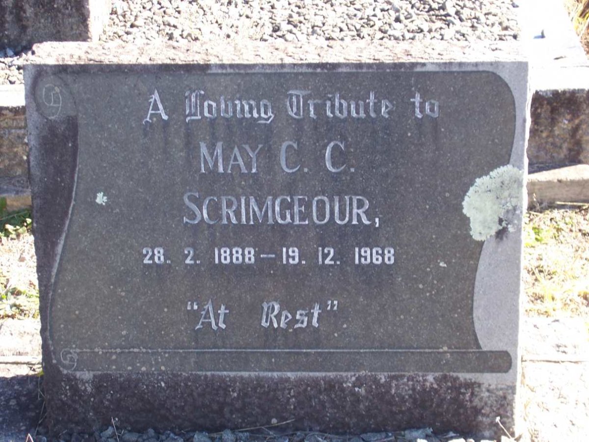 SCRIMGEOUR May C.C. 1888-1968