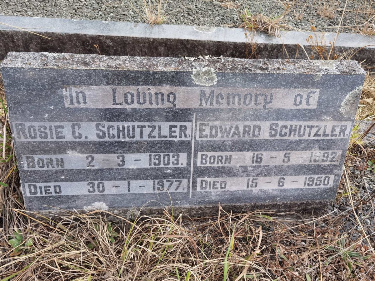 SCHUTZLER Edward 1892-1850 &amp; Rosie C. 1903-1977