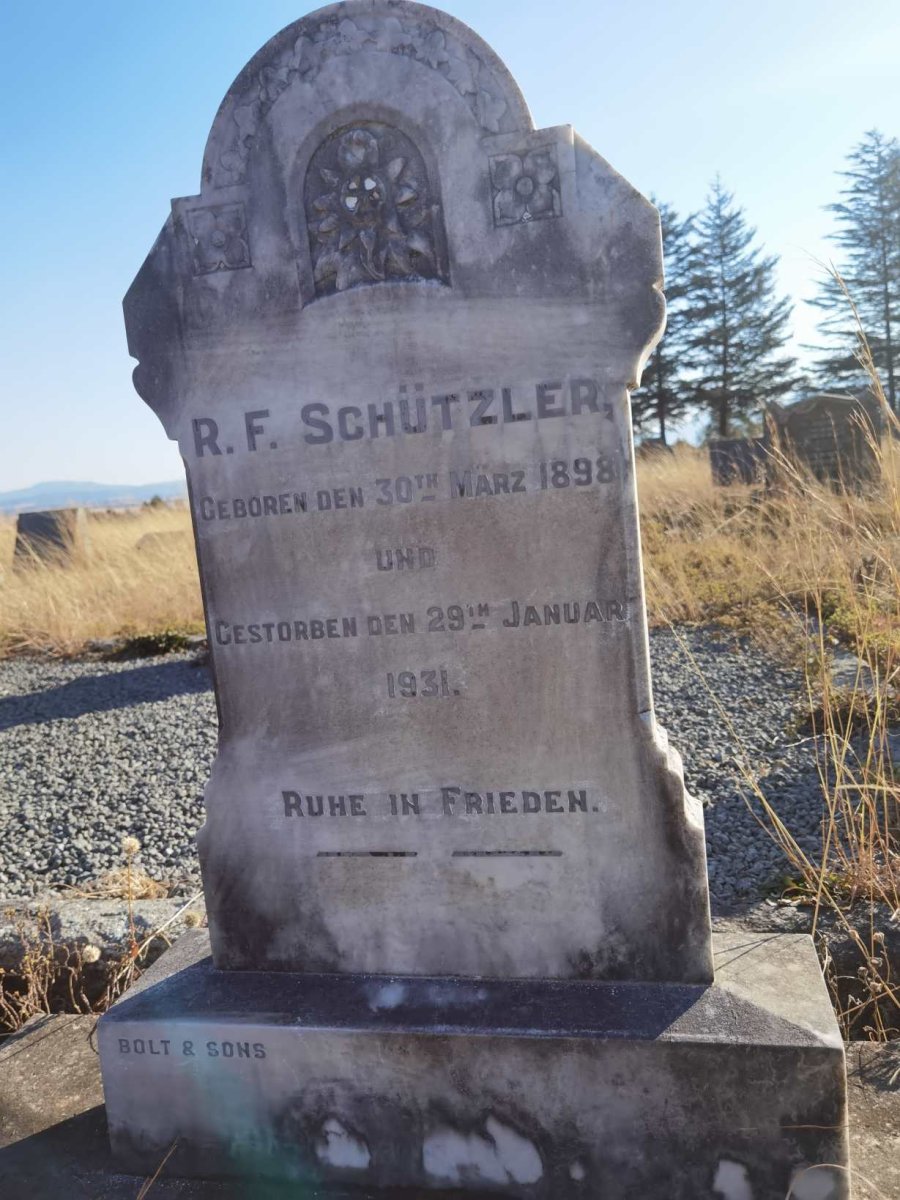SCHUTZLER R.F. 1898-1931