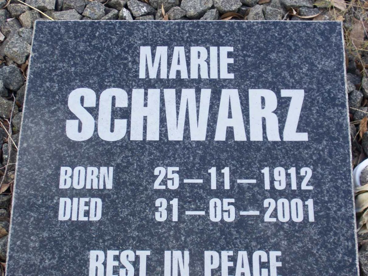 SCHWARZ Marie 1912-2001