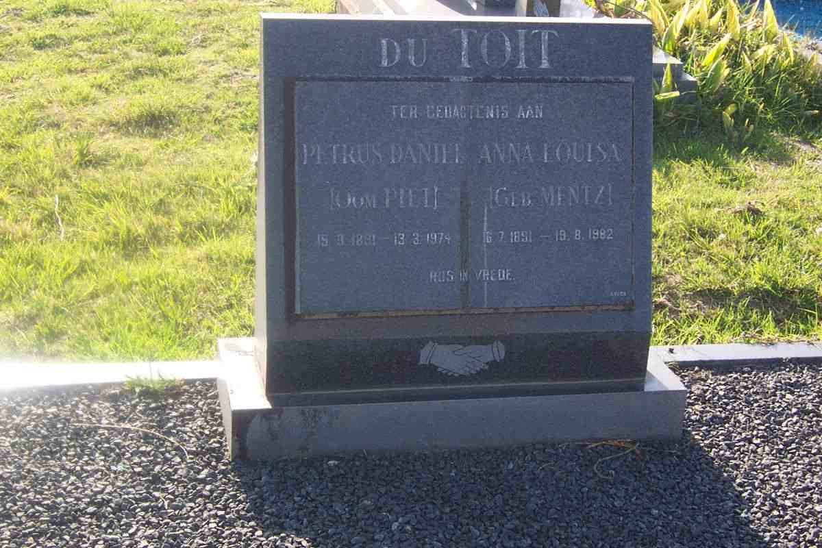 TOIT  Petrus Daniel, du 1891-1974 &amp; Anna Louisa MENTZ 1891-1982