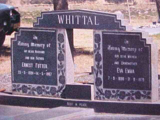 WHITTAL Ernest Futter 1891-1967 &amp; Eva Emma 1898-1979