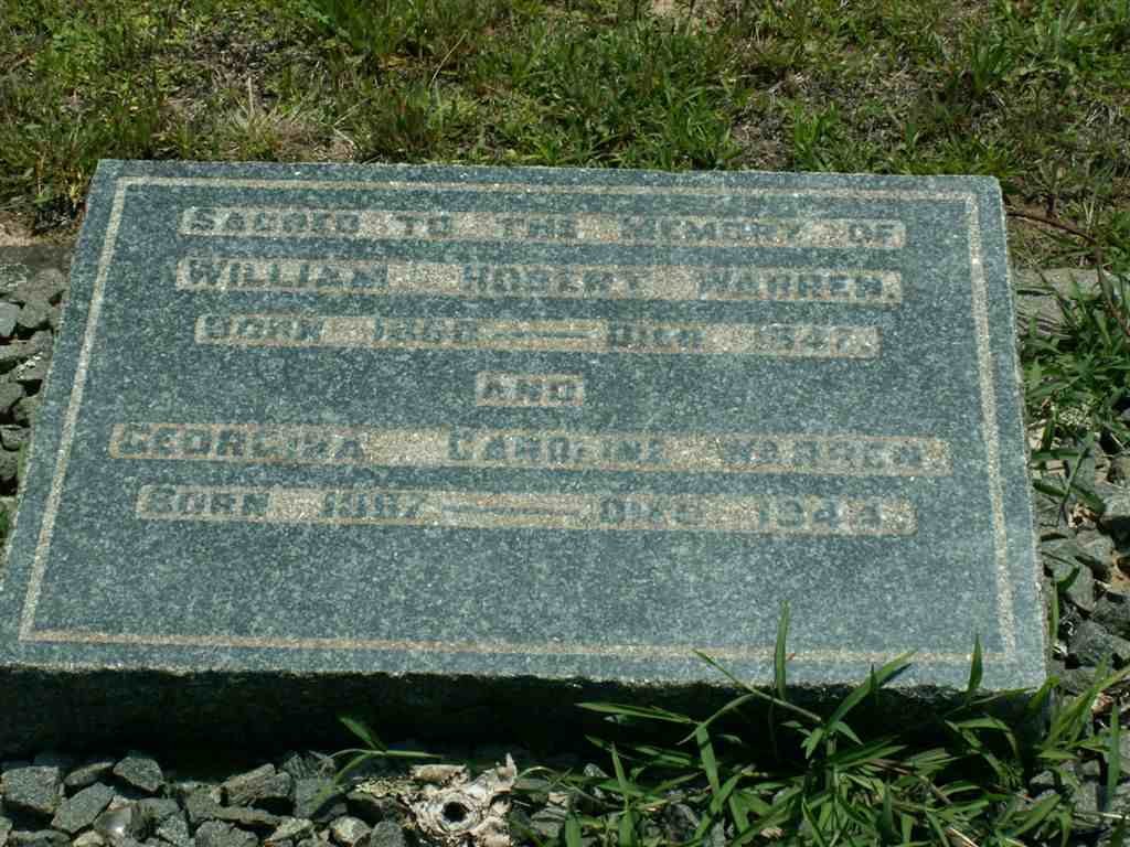 WARREN William Hobery  1860-1947 &amp;  Georgina Caroline 1867-1944