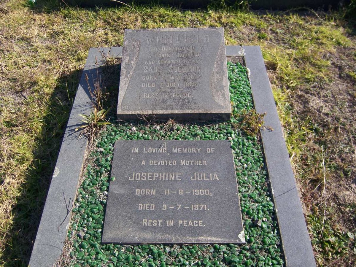 WHITFIELD Saul Solomon 1892-1965 &amp; Josephine Julia 1900-1971