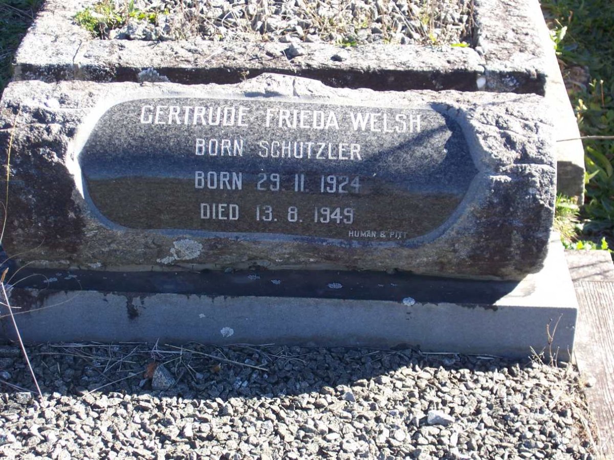 WELSH Gertrude Frieda nee SCHUTZLER 1924-1949