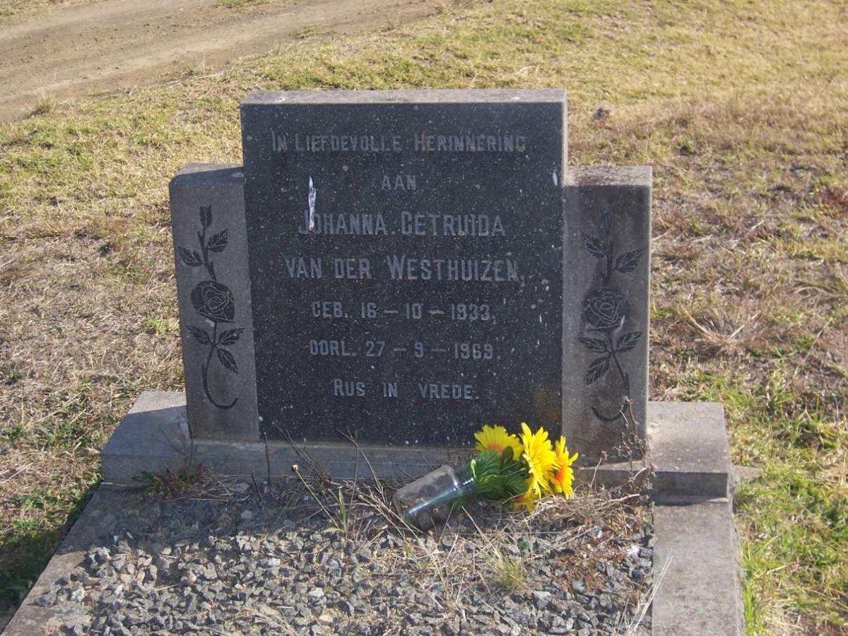 WESTHUIZEN Johanna Getruida, van der 1933-1969