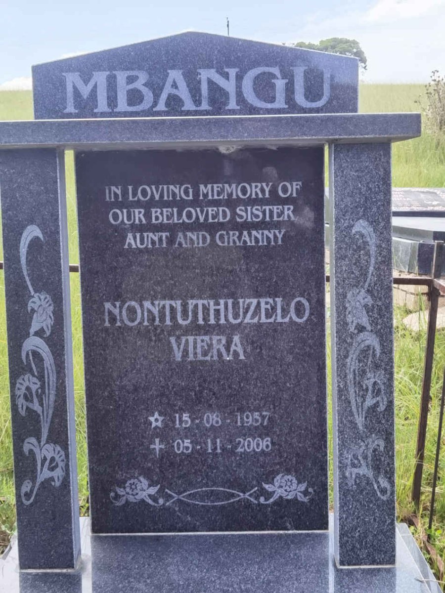MBANGU Nontuthuzelo Viera 1957-2006