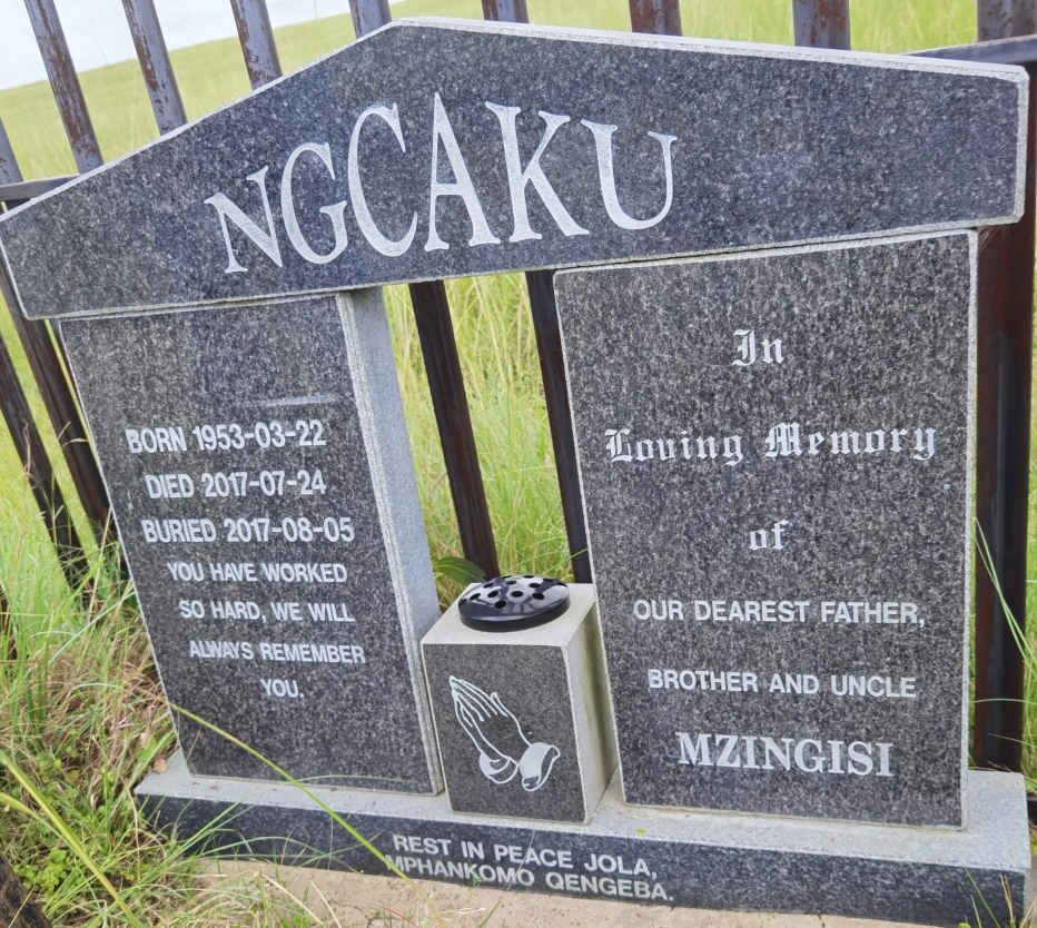 NGCAKU Mzingisi 1953-2017