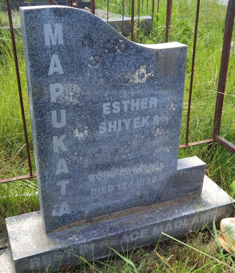 MAPUKATA Esther Shiyeka ?-1980