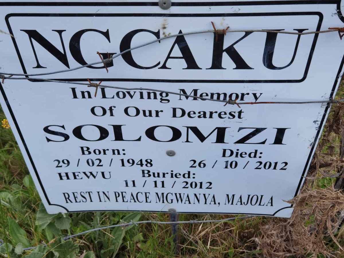 NGCAKU Solomzi 1948-2012