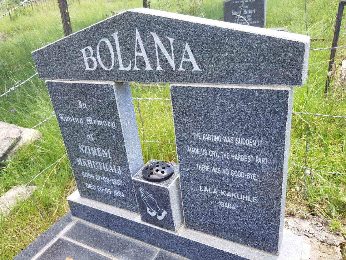 BOLANA Nzimeni Mkhuthali 1957-1984