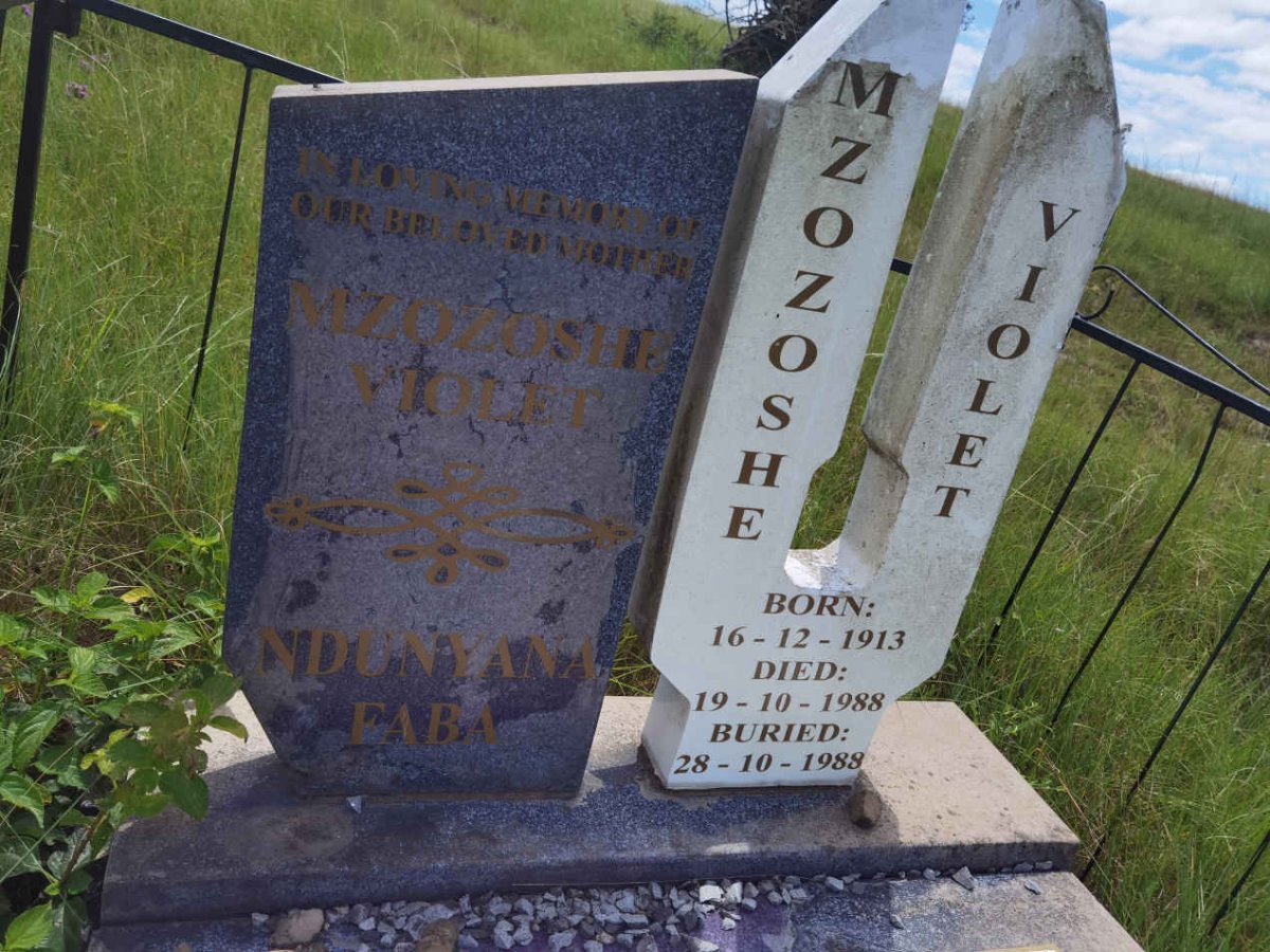 FABA Mzozoshe Violet, NDUNYANA 1913-1988